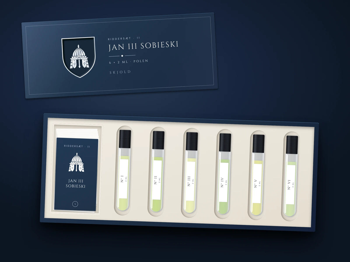 Riddersæt II · Jan III Sobieski, åben æske med seks prøver