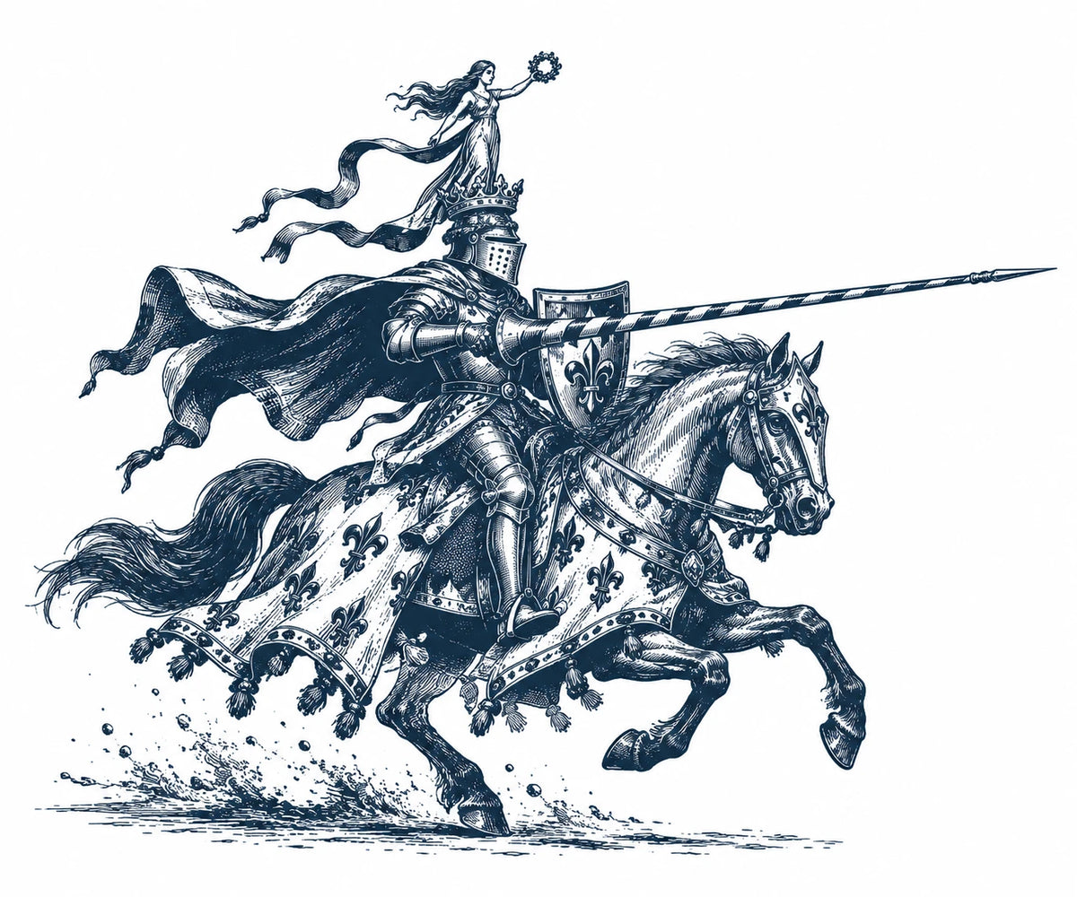 Ulrich von Liechtenstein til hest, stik