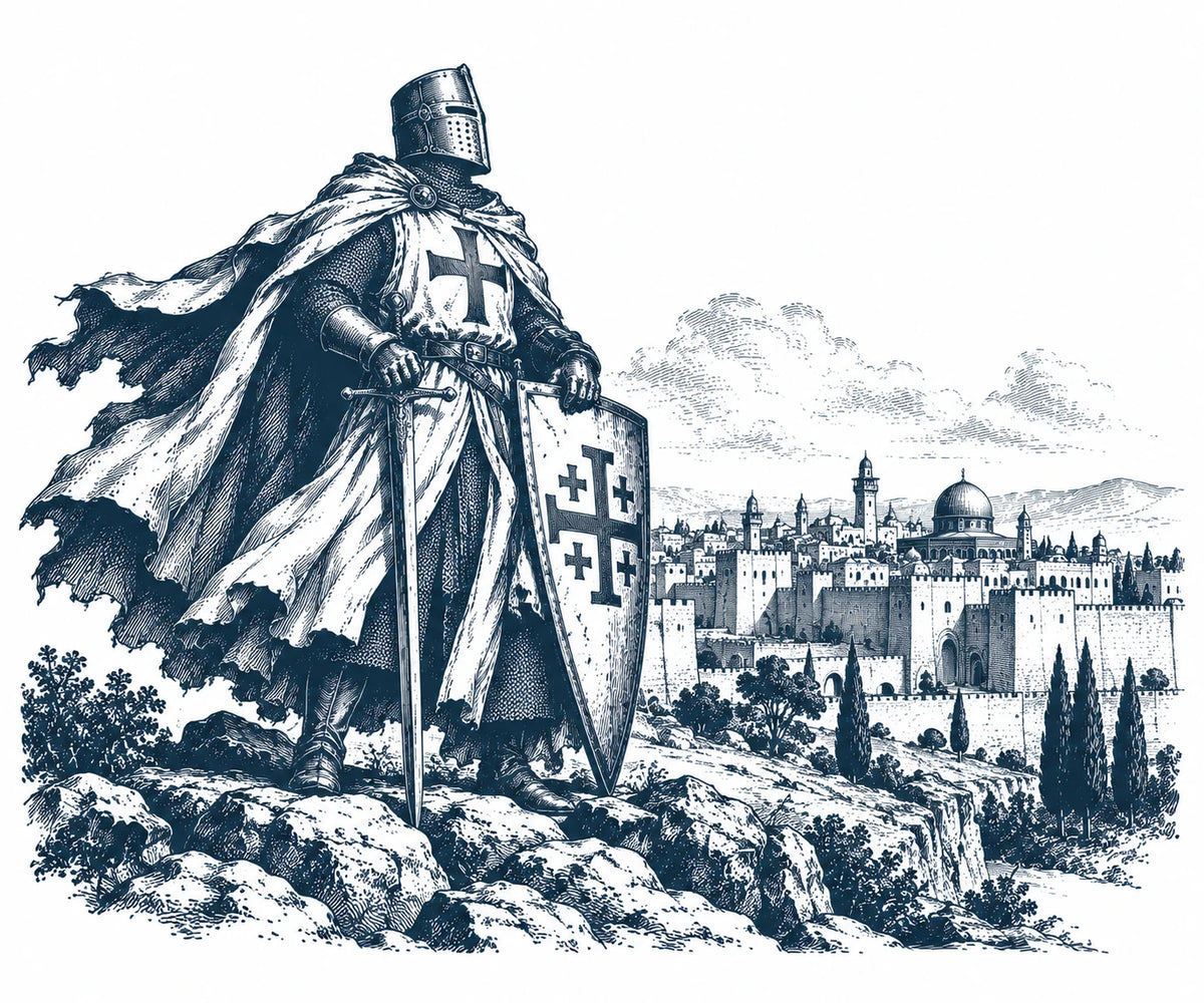 Godefroy de Bouillon foran Jerusalem, stik